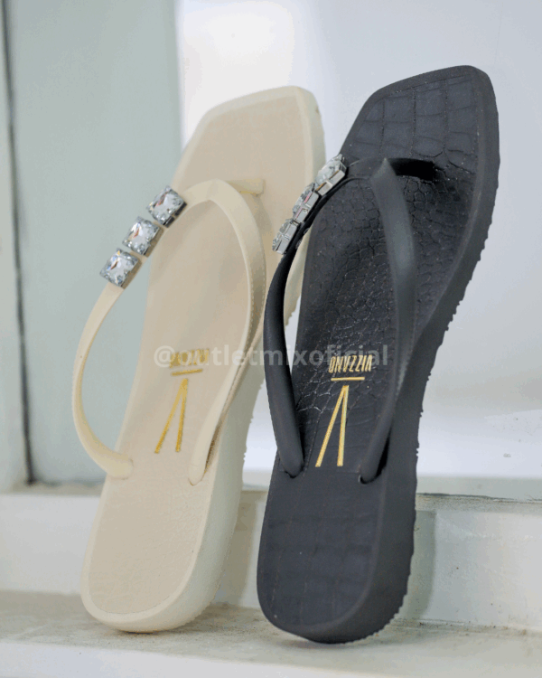 Chinelo Strass Feminino Vizzano